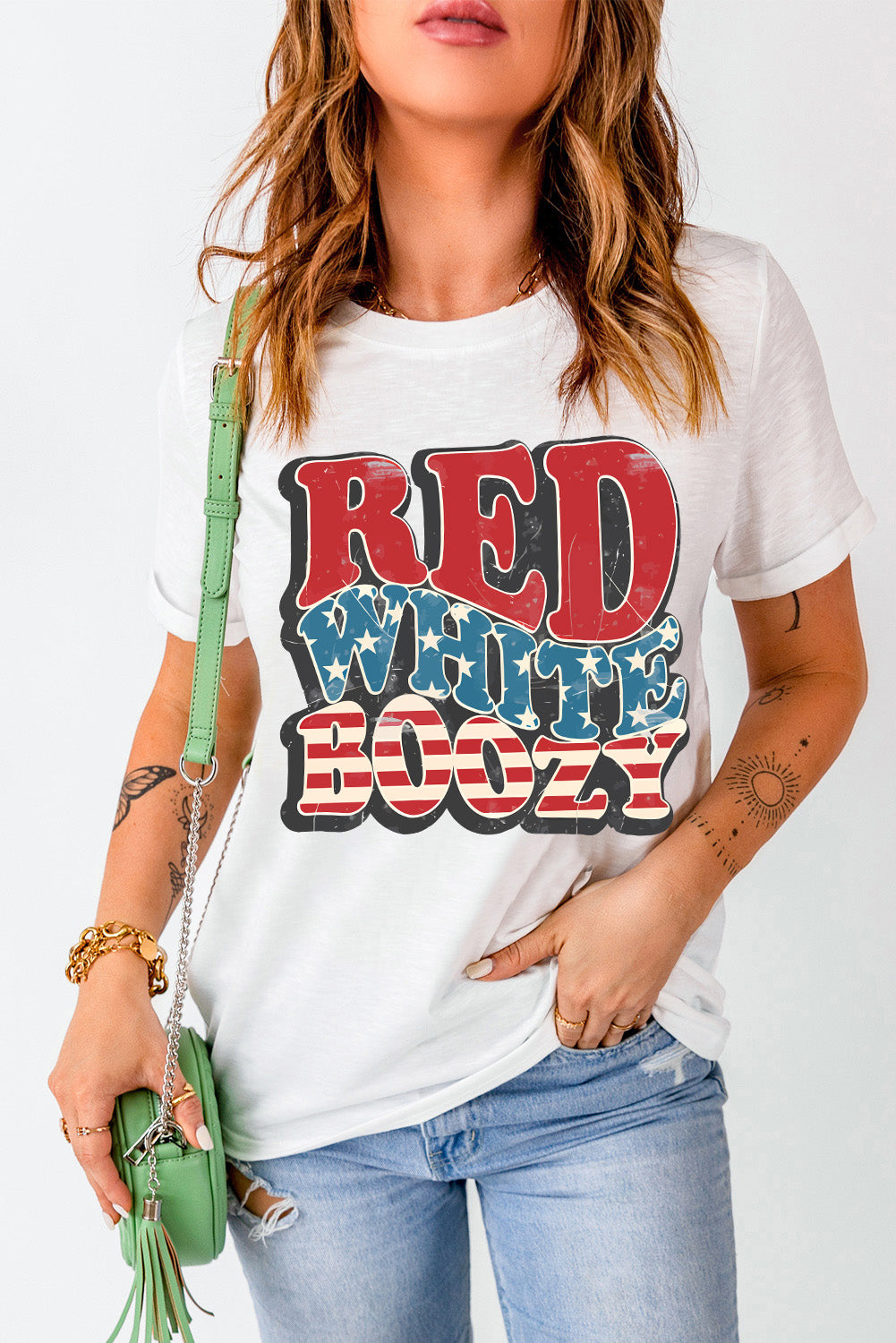 BOOZY Round Neck Short Sleeve T-Shirt