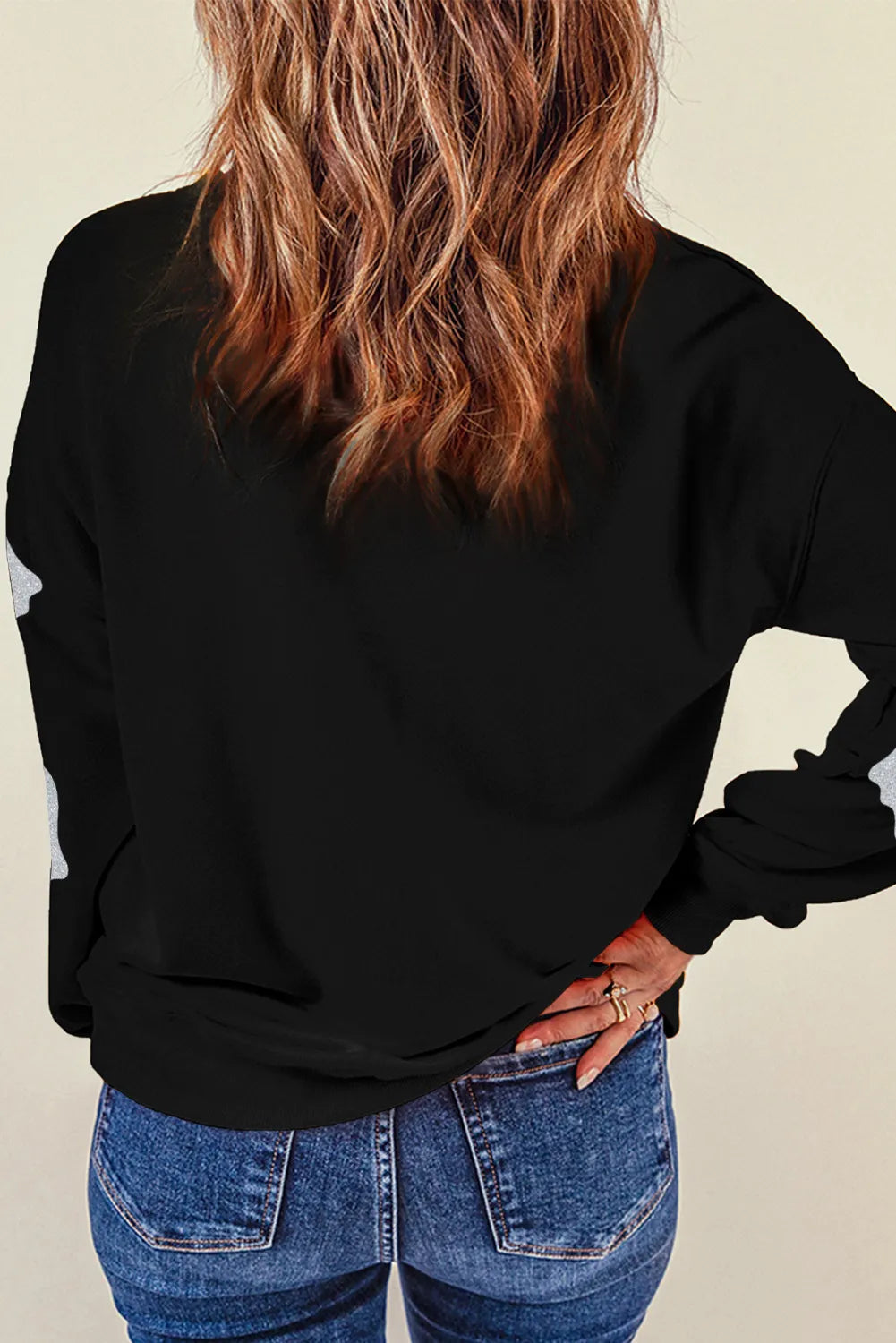 Regular & Plus Size Glitter Ghost Sweatshirt