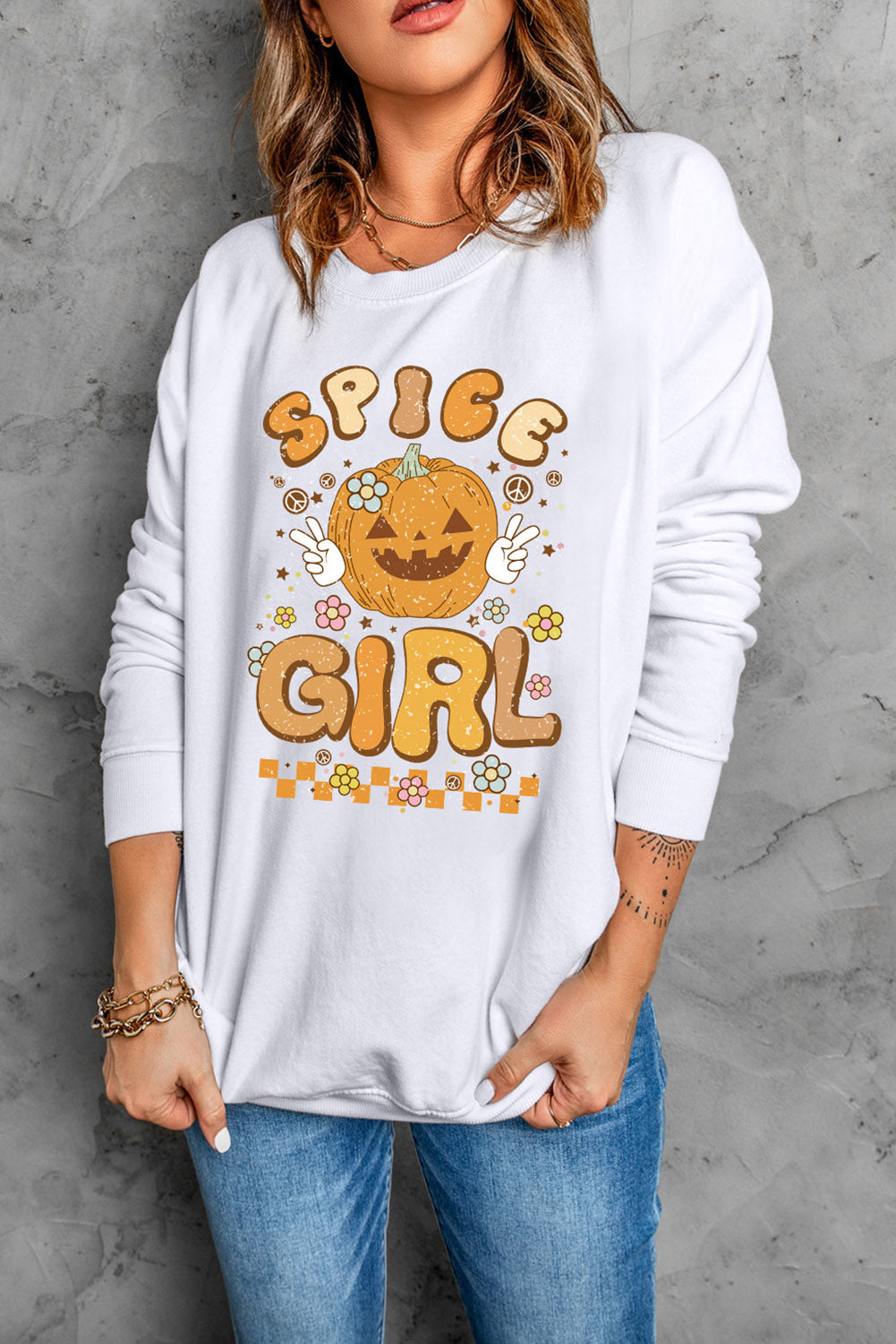 Long Sleeve SPICE GIRL Graphic Sweatshirt