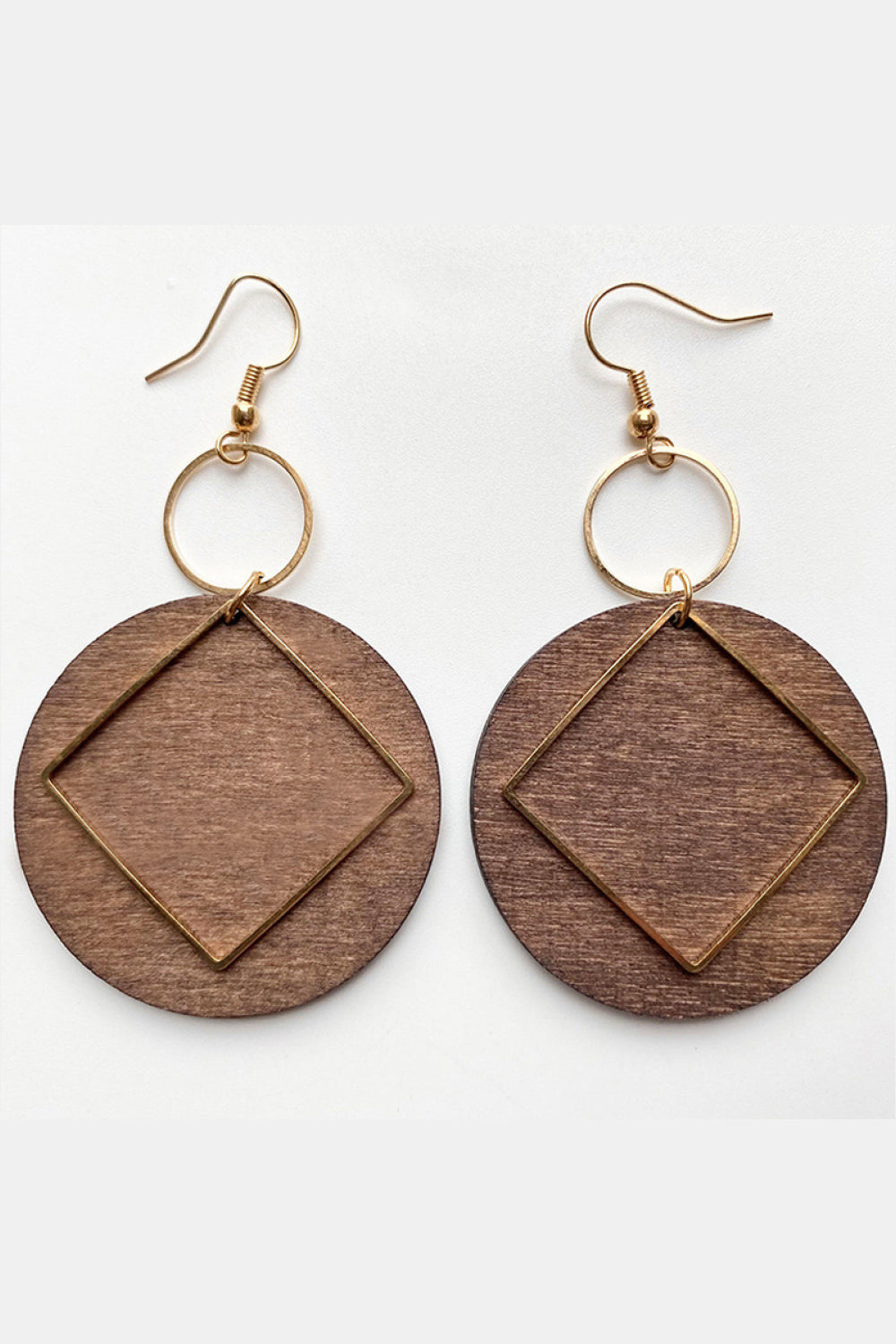 Boho Style Wooden Dangle Earrings