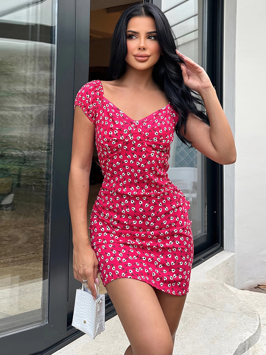 Regular & Plus Size Printed Mini Dress