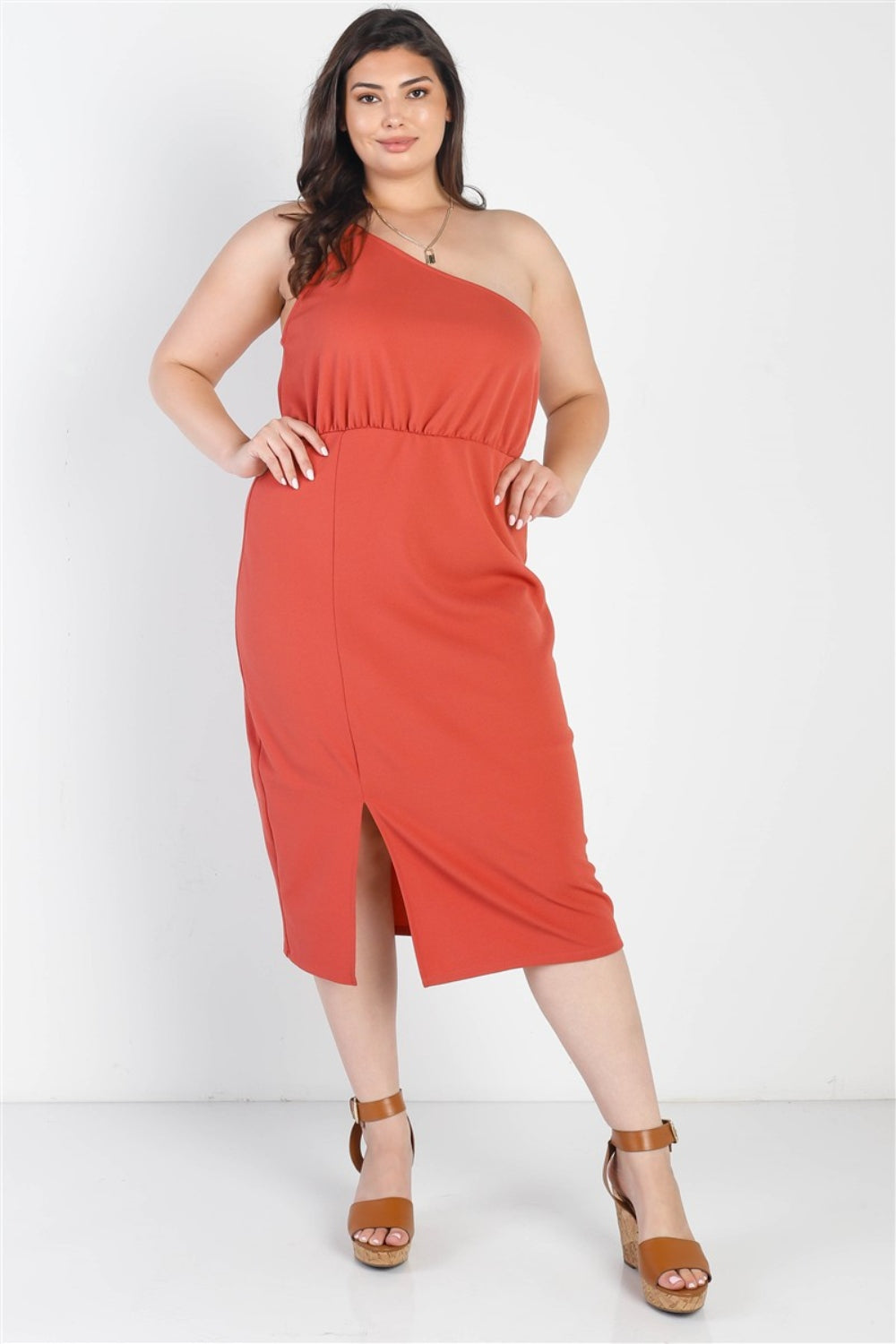 Regular & Plus Size One Shoulder Dress