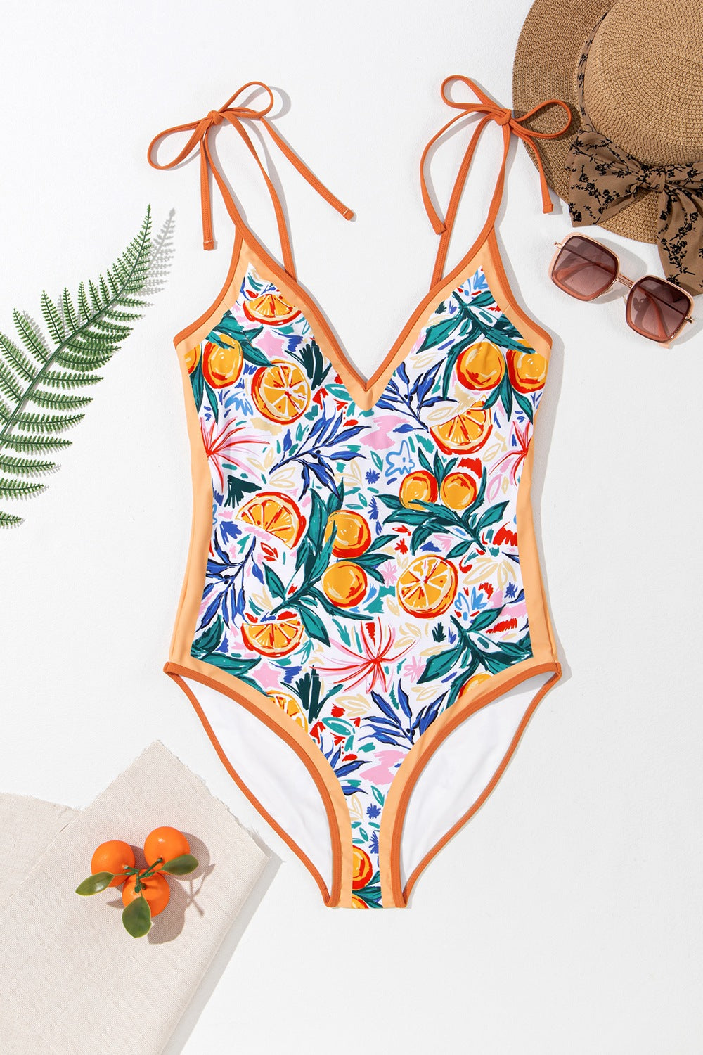 Citrus Chic One-Piece Swimwear