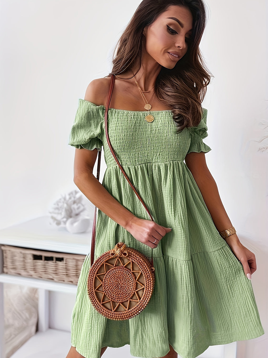 Regular & Plus Size Off-Shoulder Dress