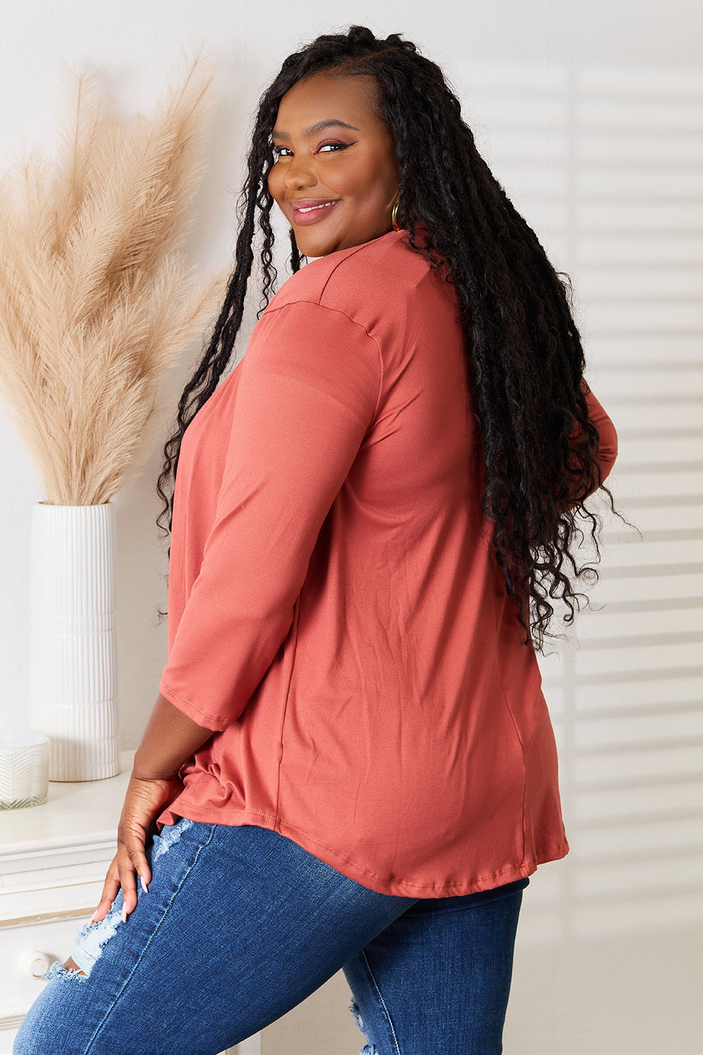 Regular & Plus Size Open Front Cardigan