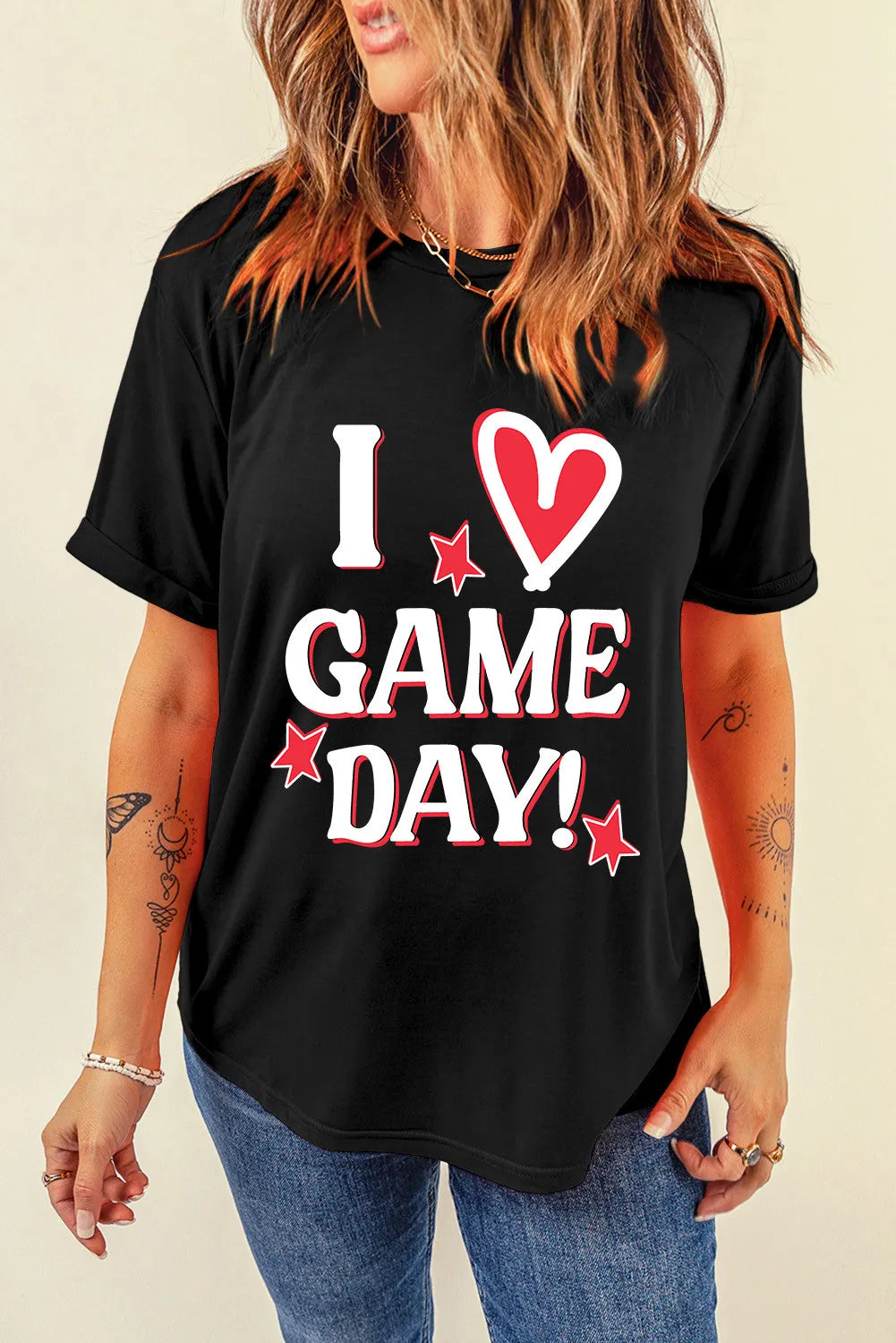 Regular & Plus Size I LOVE GAME DAY T-Shirt