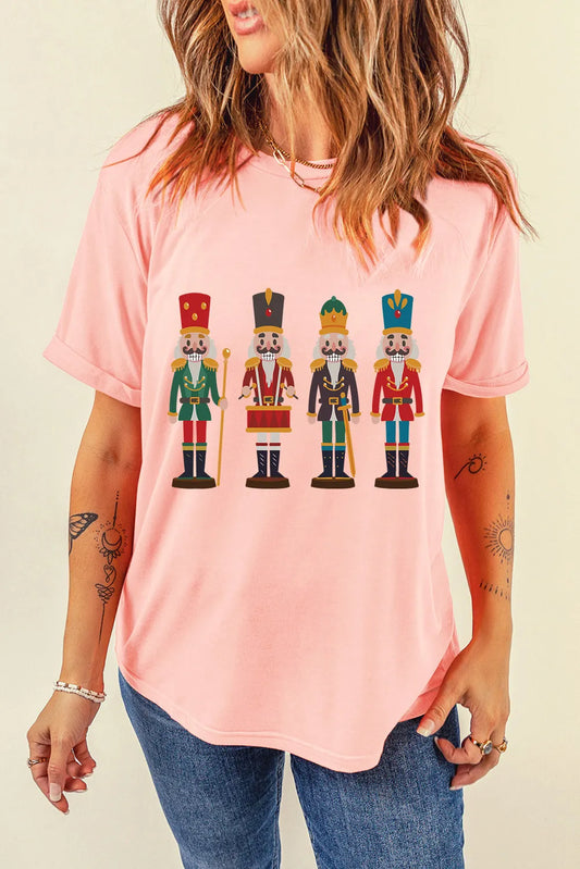 Regular & Plus Size Nutcracker Round Neck Short Sleeve T-Shirt