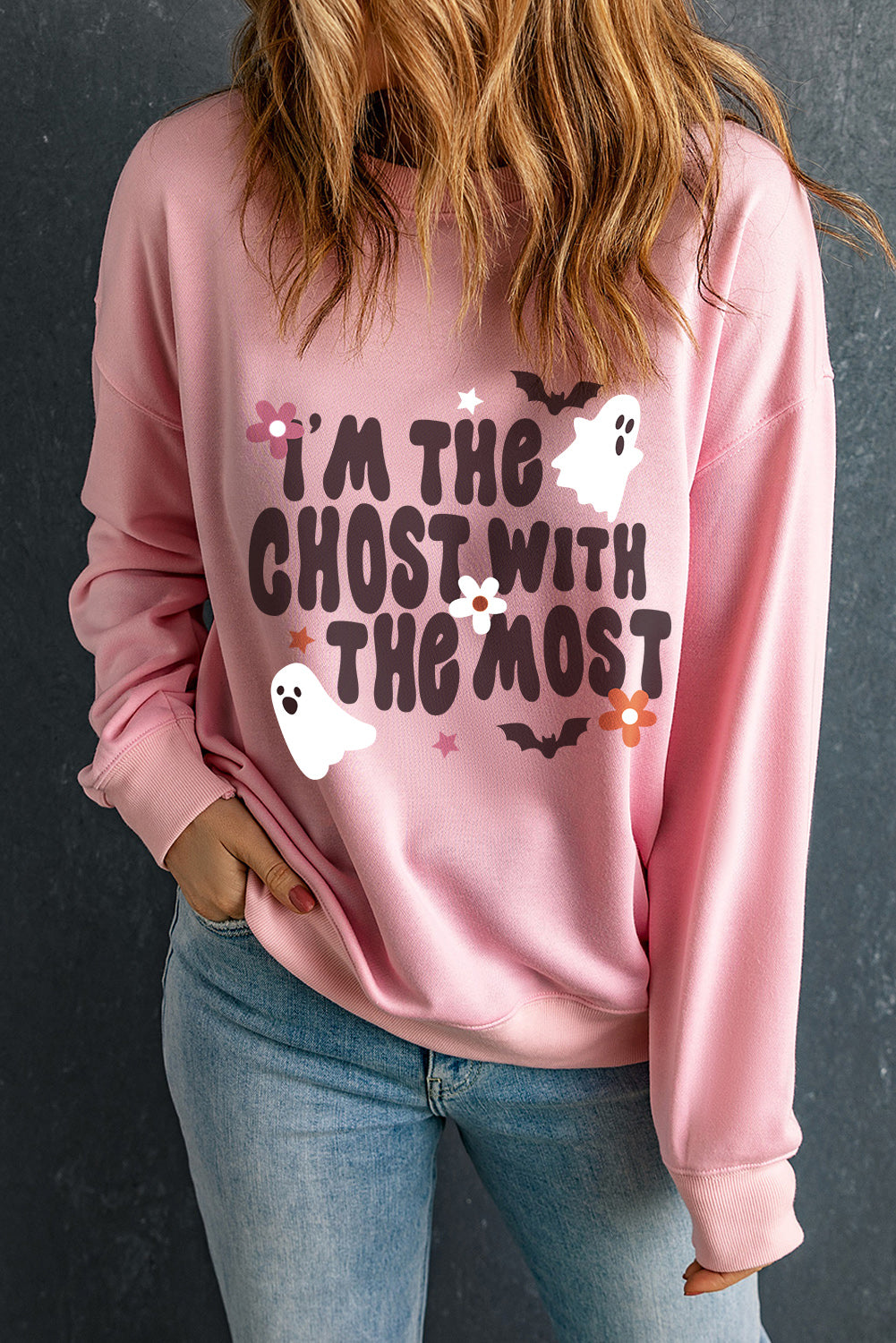 Ghost With The Most Graphic Long Sleeve Sweatshirt