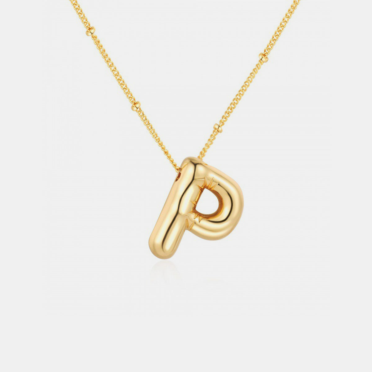 K to S Gold-Plated Bubble Initial Necklace