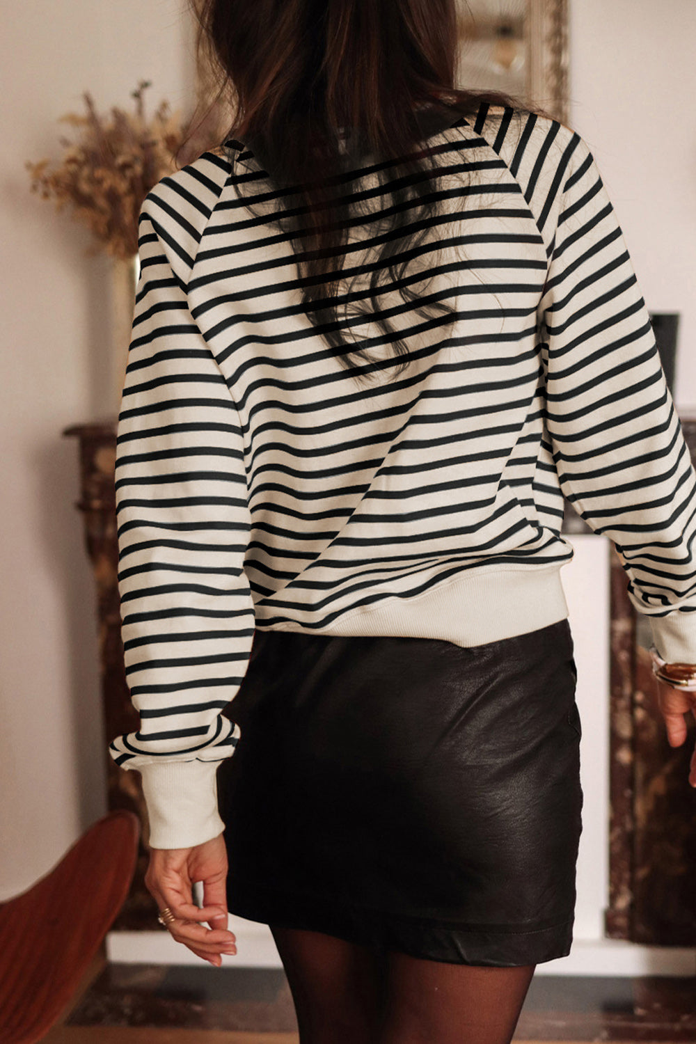 CIAO AMORE Striped Sweatshirt