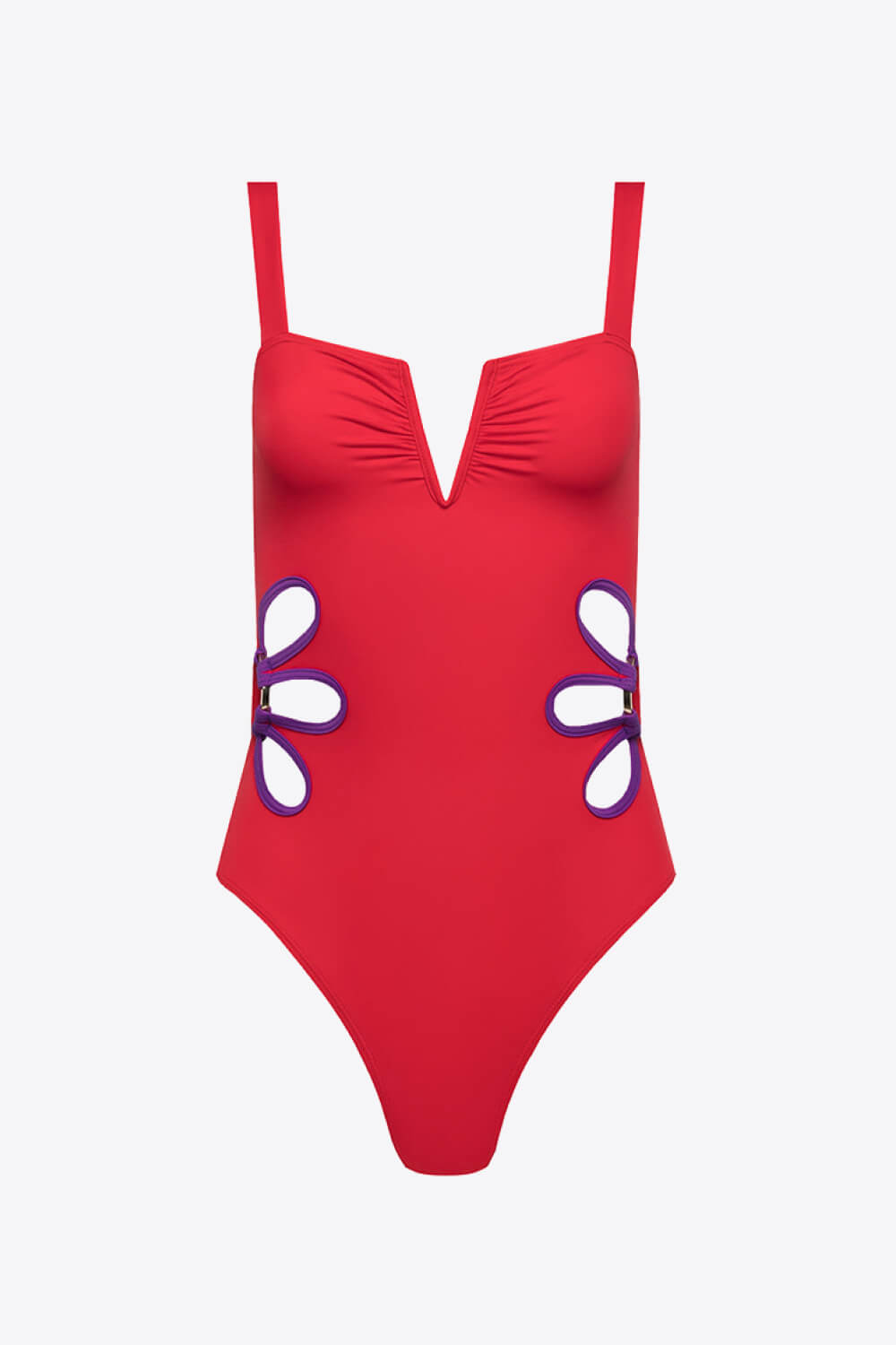 Regular & Plus Size Floral Cutout One-Piece Swimsuit