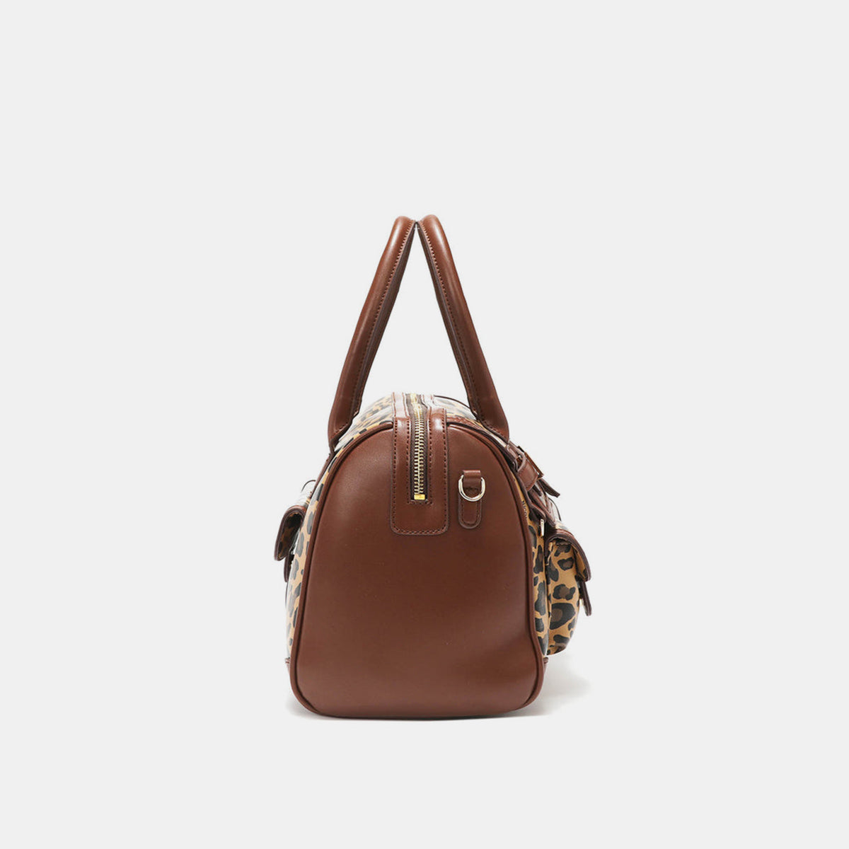 Leopard Print Boston Bag