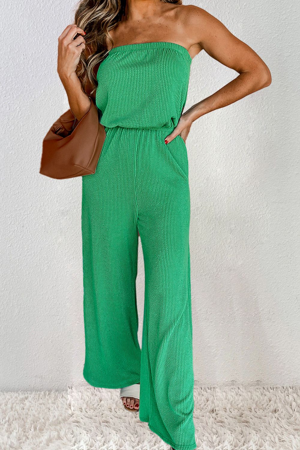 Tube Style Wide Leg Jumpsuit