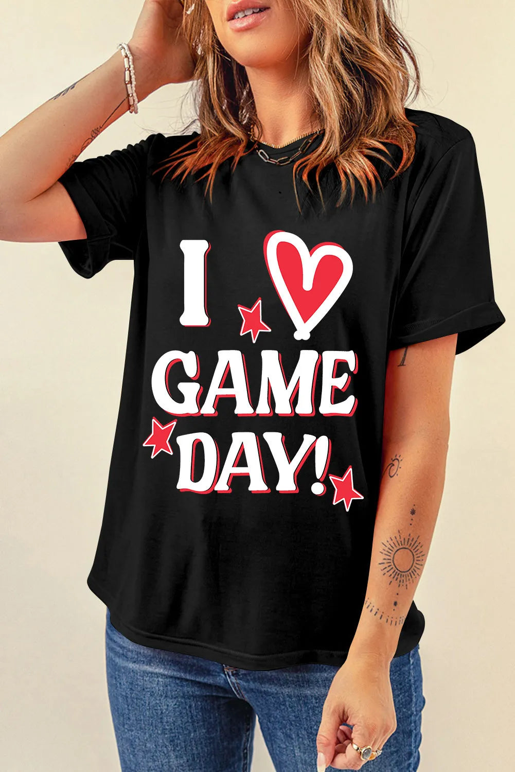 Regular & Plus Size I LOVE GAME DAY T-Shirt