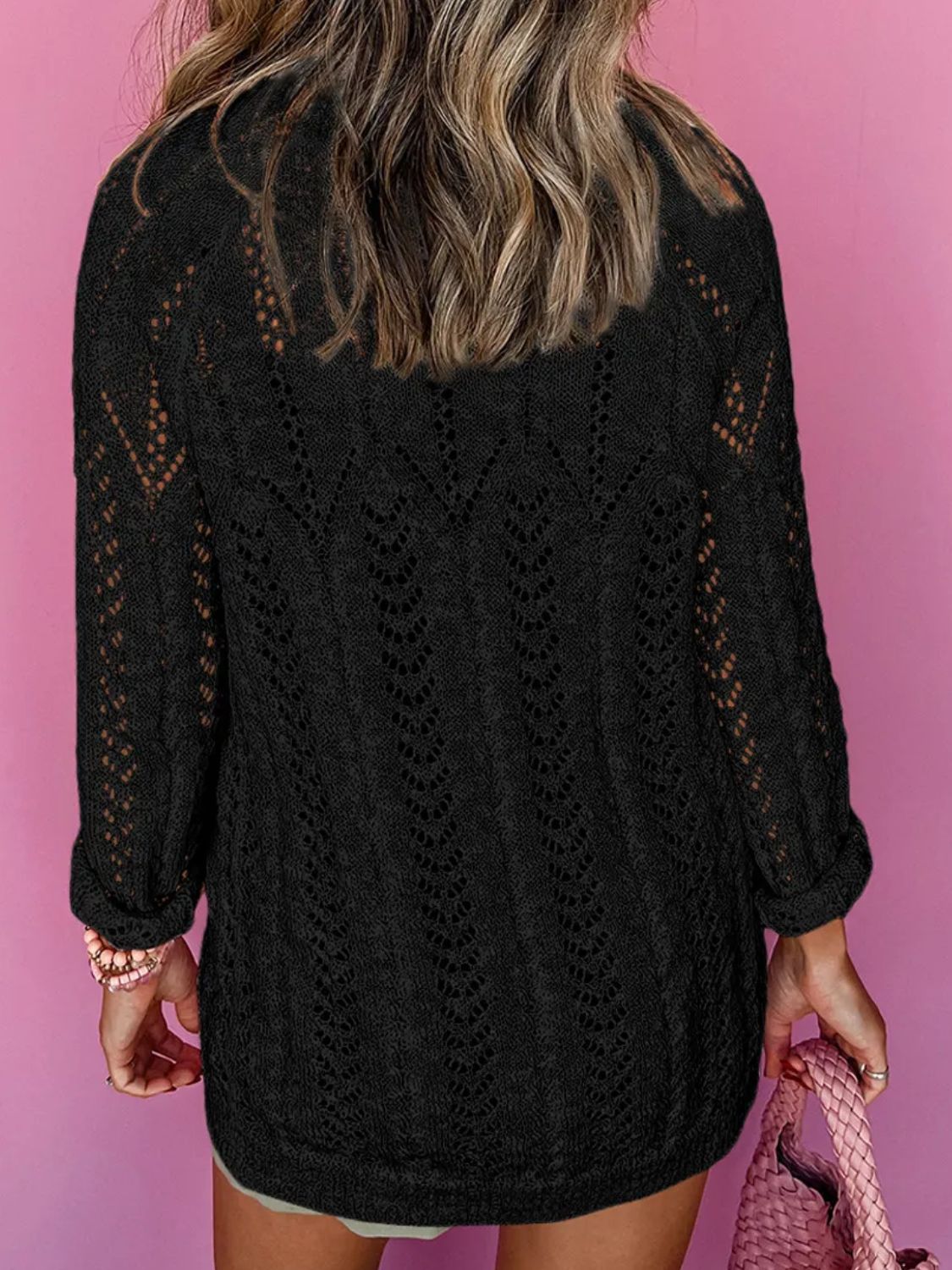 Open Front Long Sleeve Cardigan