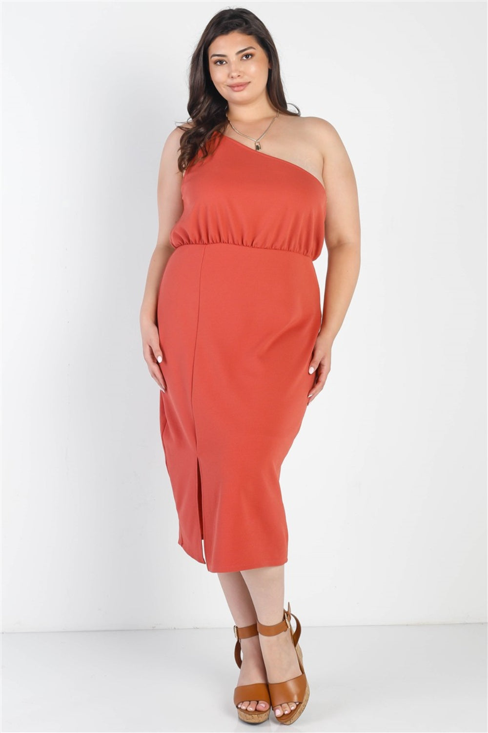 Regular & Plus Size One Shoulder Dress