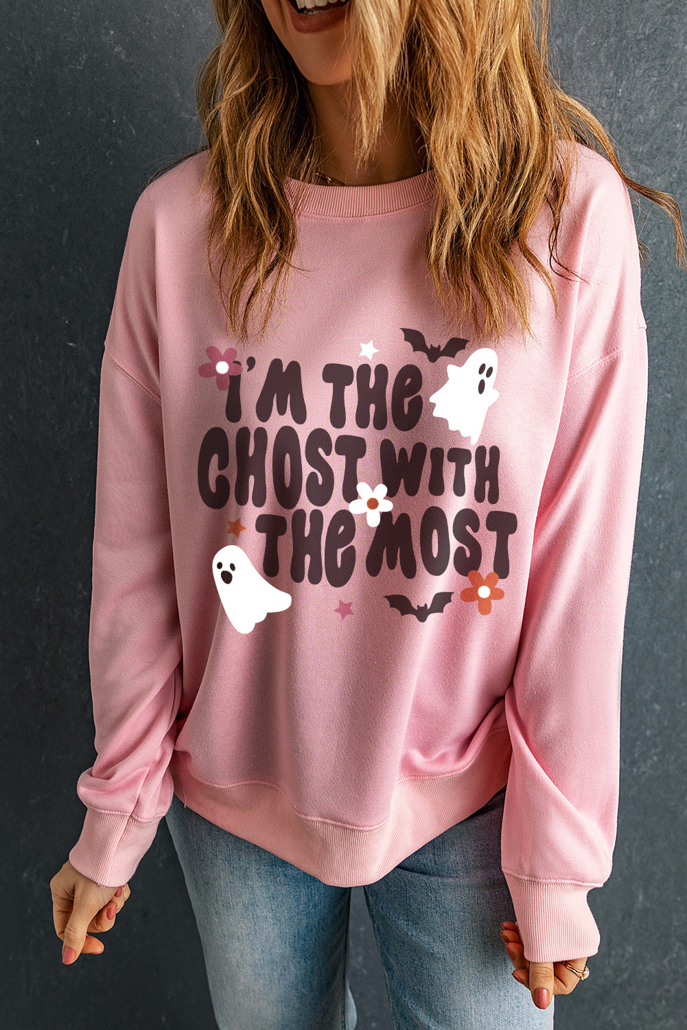 Ghost With The Most Graphic Long Sleeve Sweatshirt