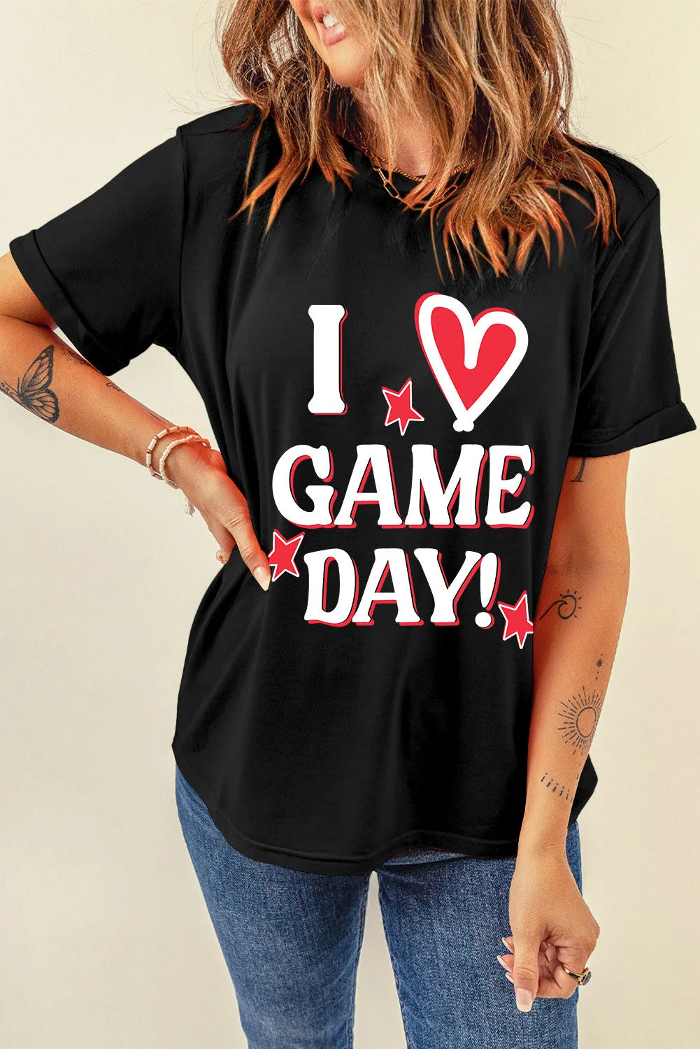 Regular & Plus Size I LOVE GAME DAY T-Shirt