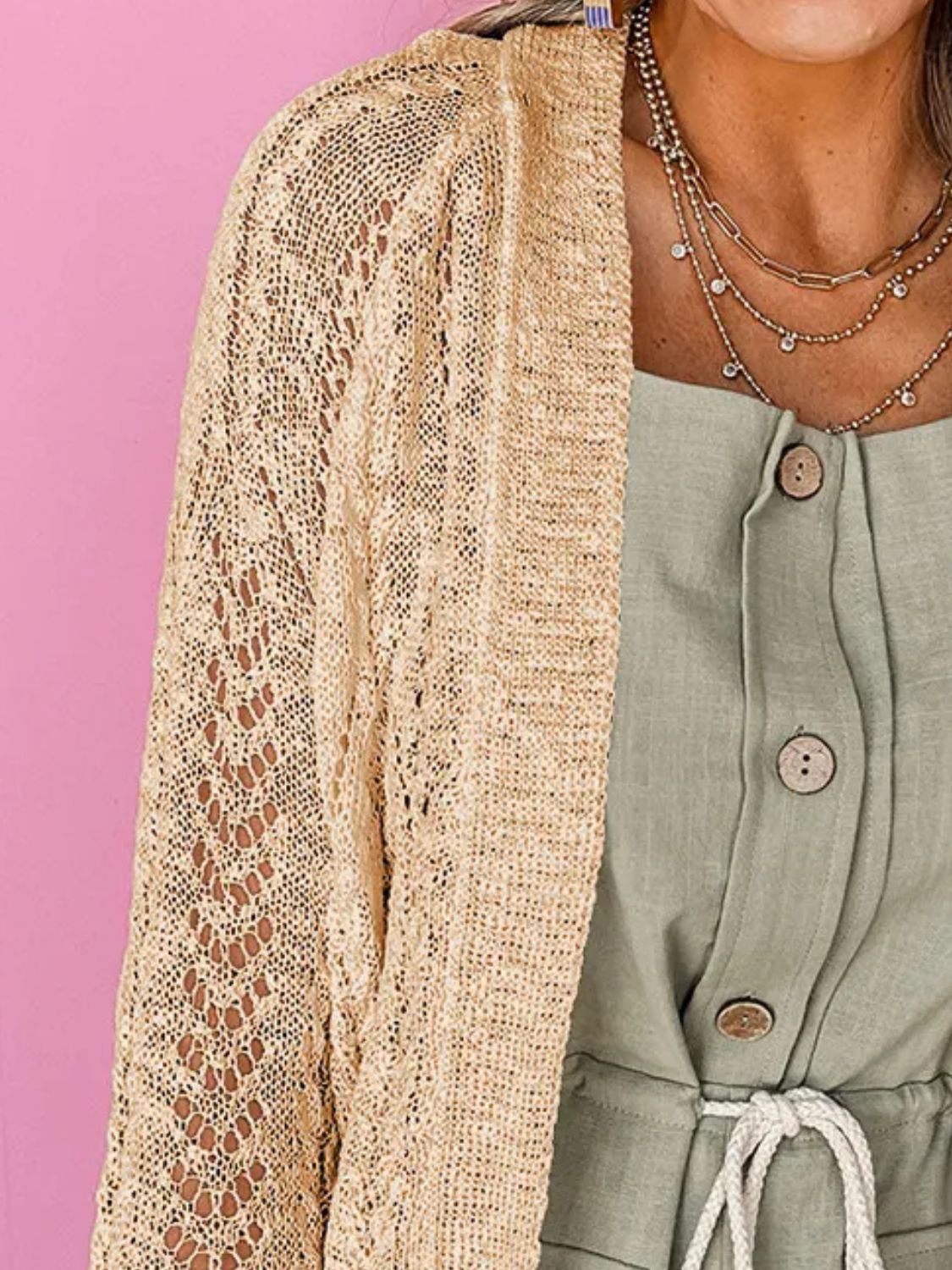 Open Front Long Sleeve Cardigan