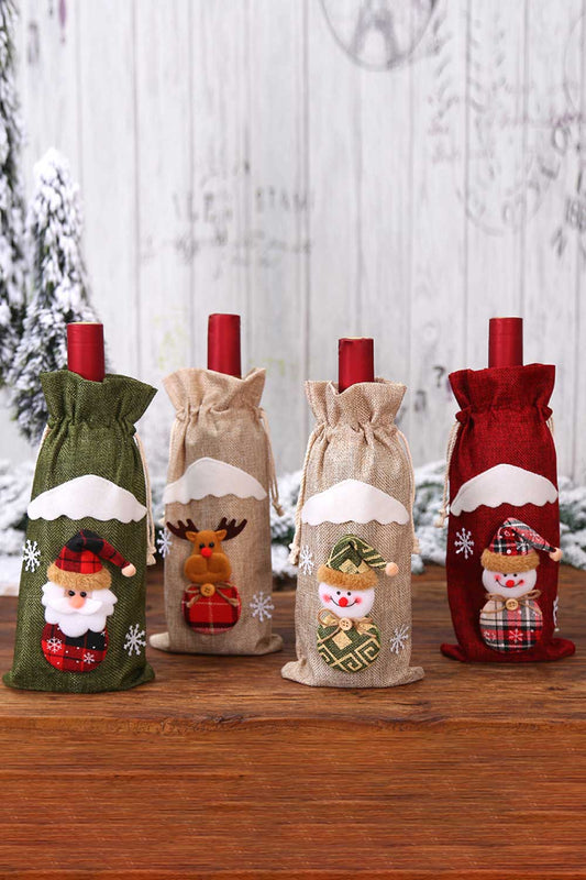 4-Pack Christmas Bottle Covers