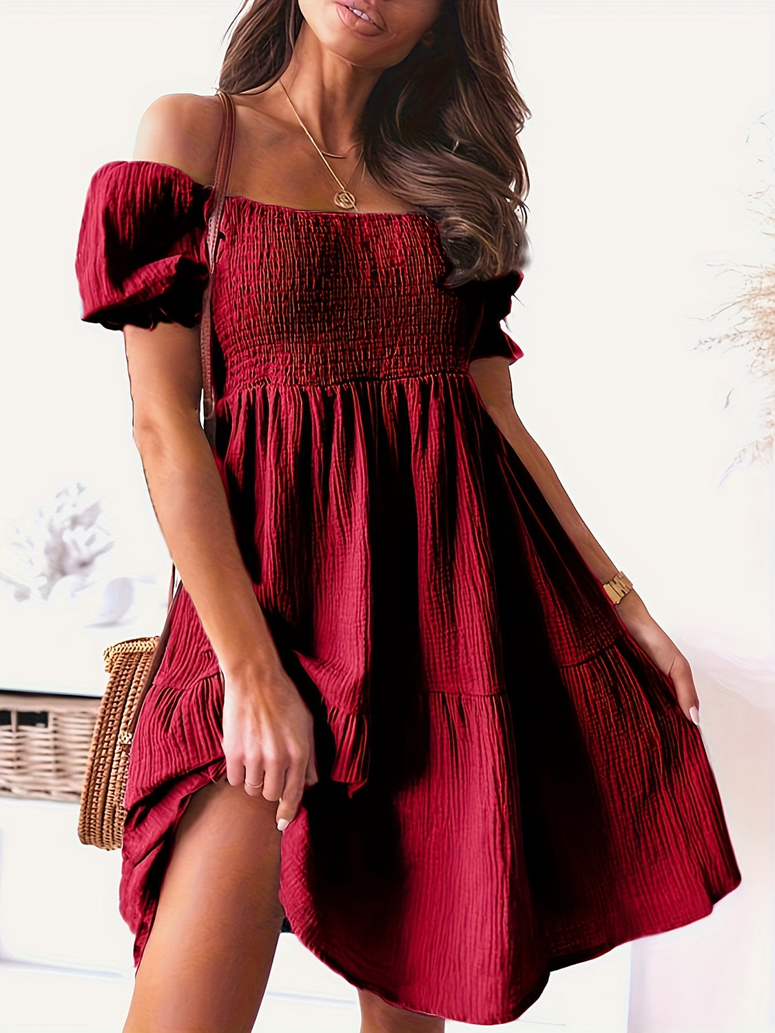 Regular & Plus Size Off-Shoulder Dress