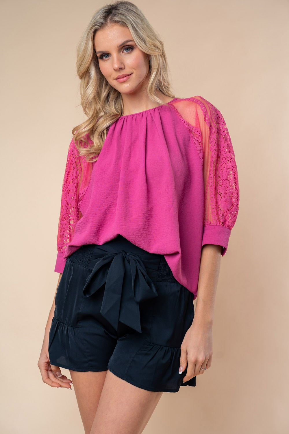 Beautiful Half Sleeve Lace Blouse