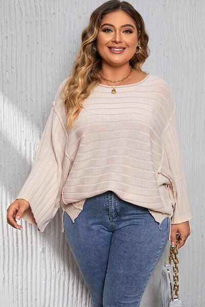 Chic Round Neck Exposed Seam T-Shirt