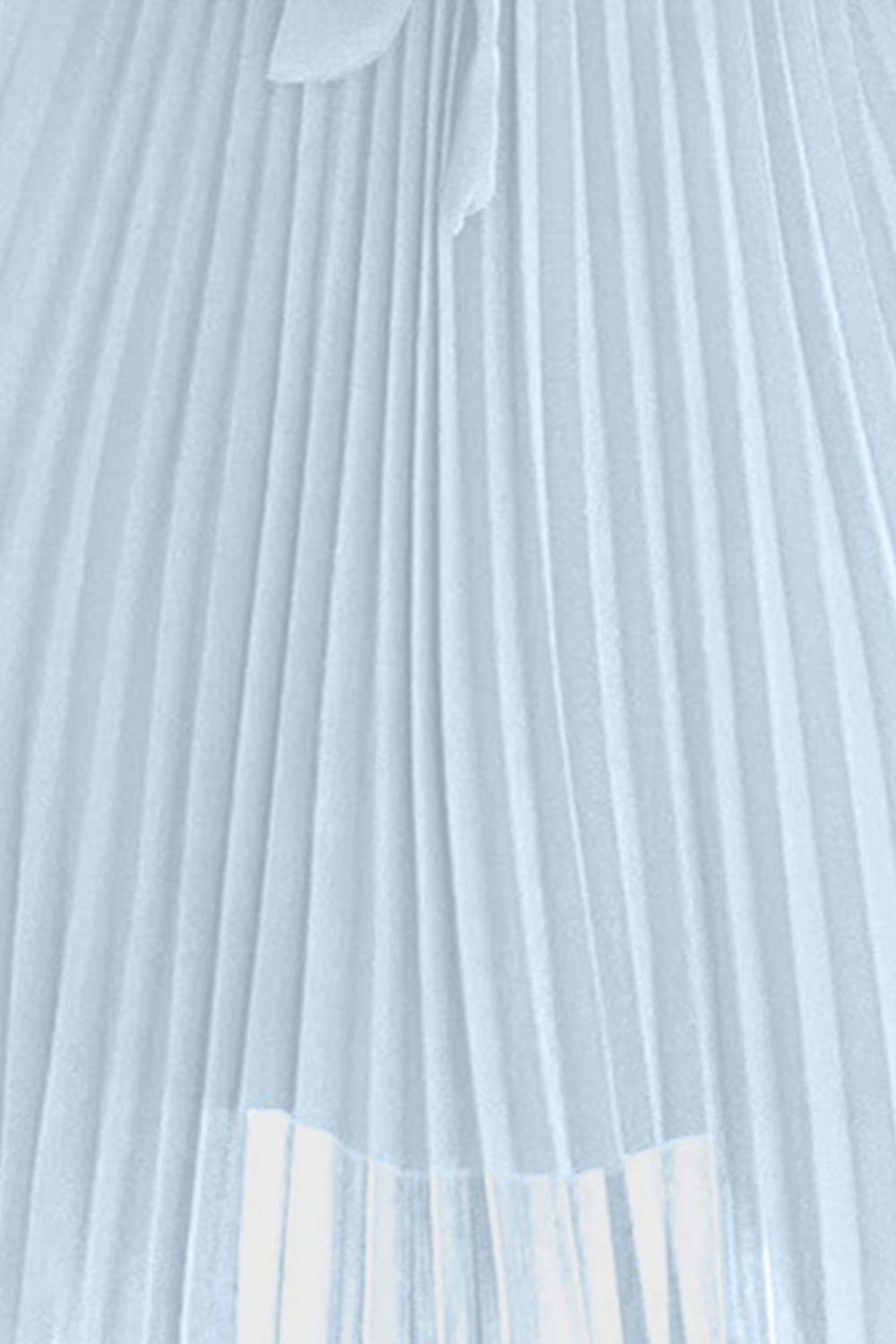 Misty Blue Surplice Pleated Dress