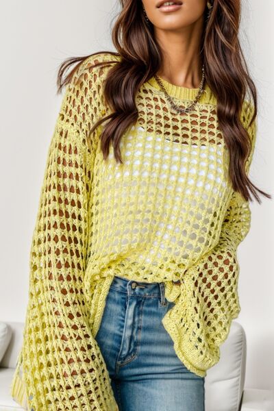 Stylish Openwork Knit Top