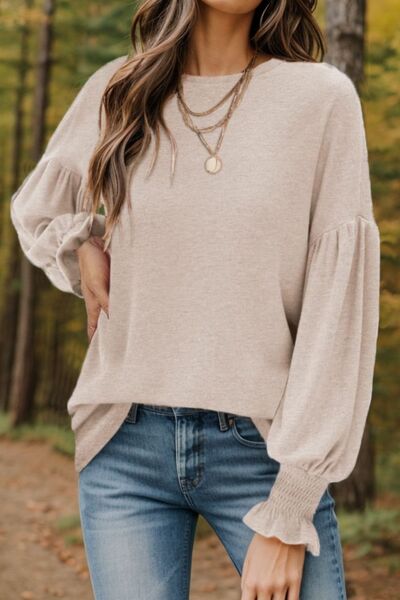 Stylish Lantern Sleeve Top