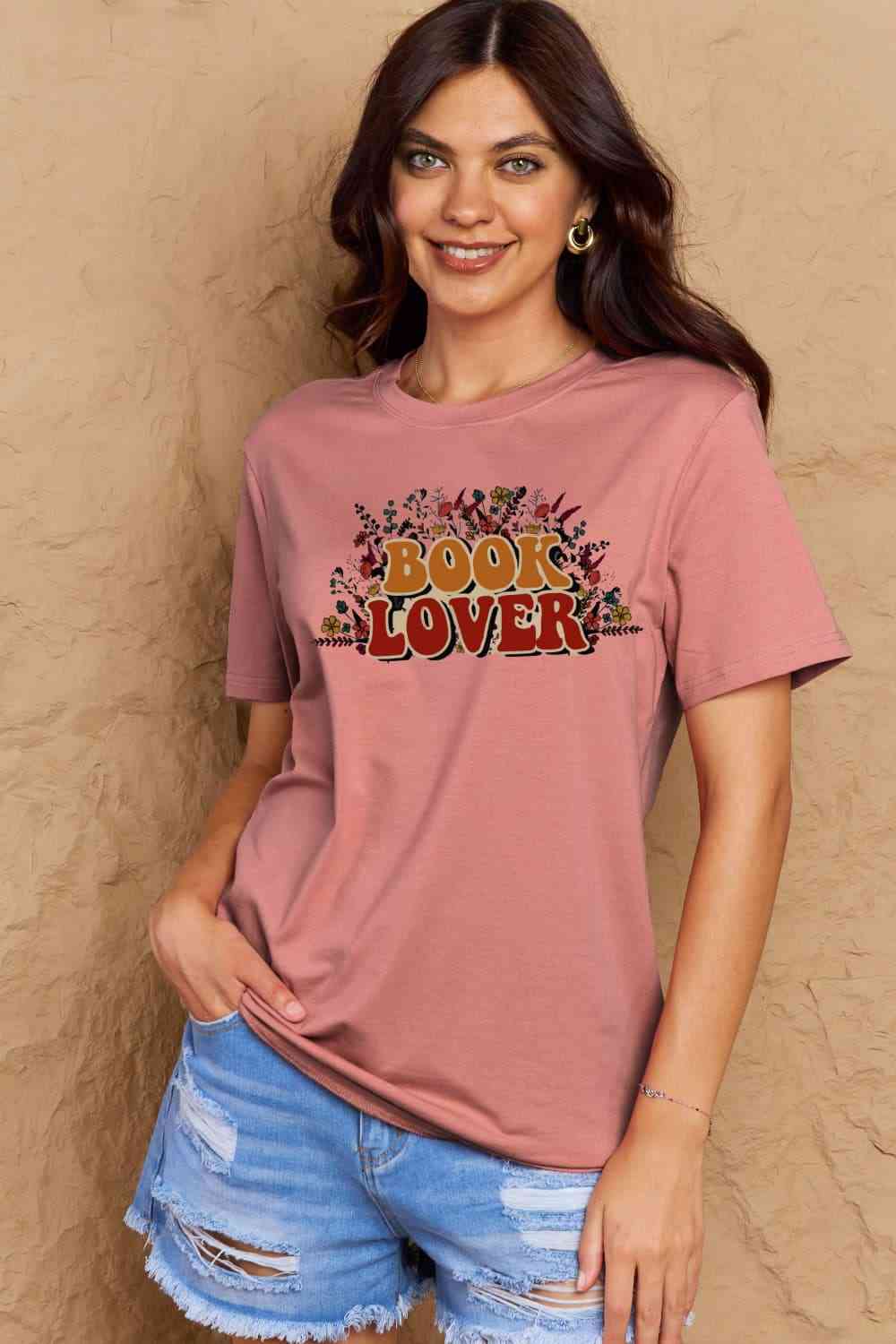 Regular and Curvy Size BOOK LOVER Graphic Tee