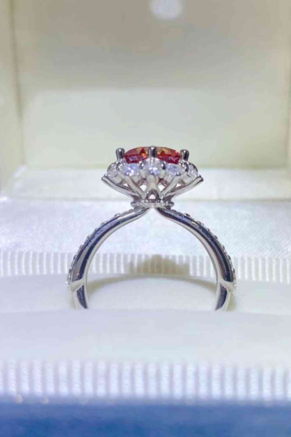 2 Carat Moissanite Halo Ring