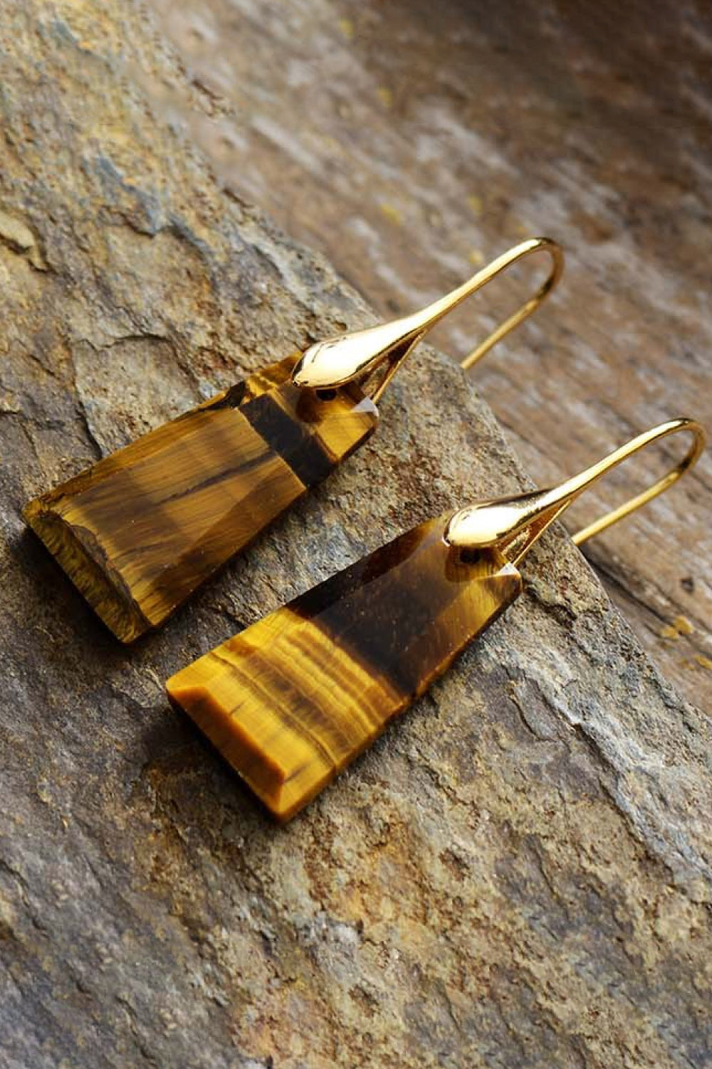 Handmade Natural Stone Dangle Earrings