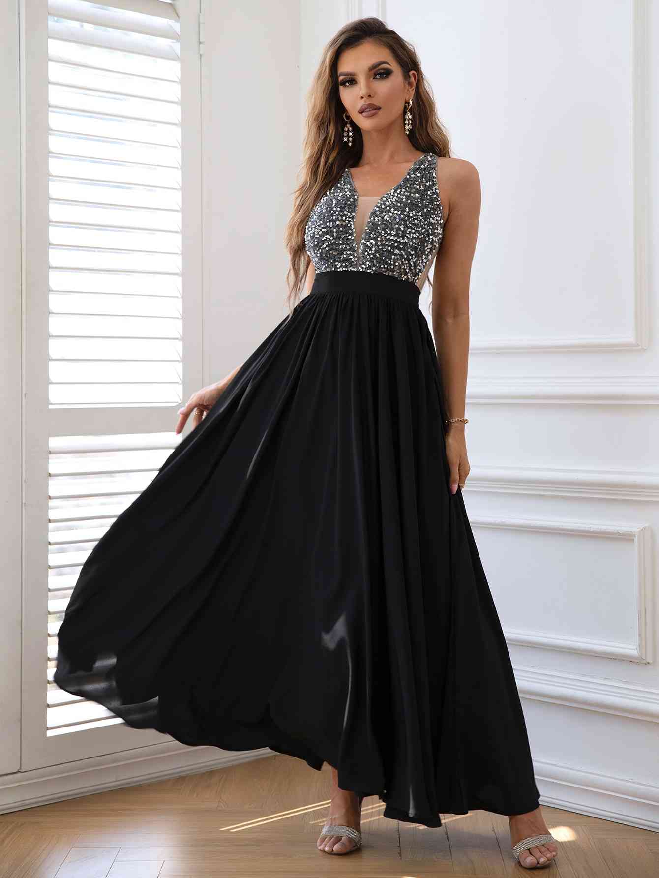 Sequin Sleeveless Party Dress