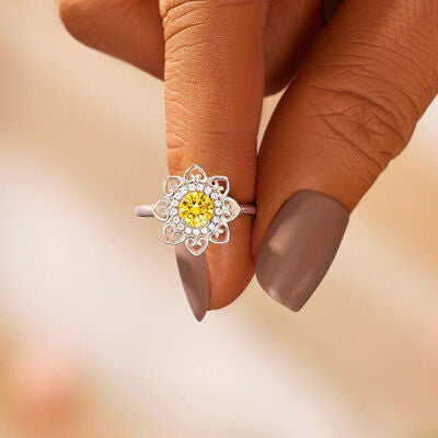 Flower Shape 925 Sterling Silver Ring