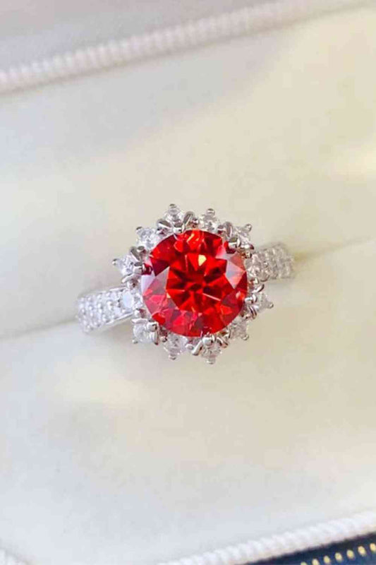 2 Carat Moissanite Halo Ring