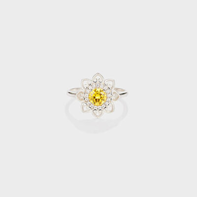 Flower Shape 925 Sterling Silver Ring