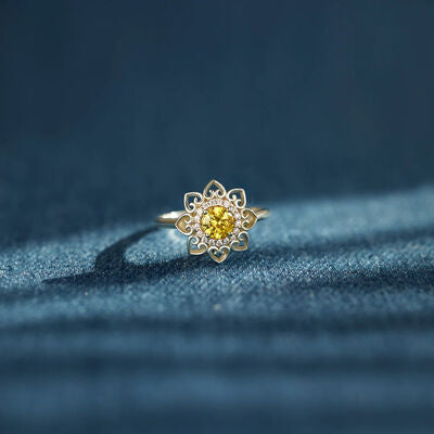 Flower Shape 925 Sterling Silver Ring