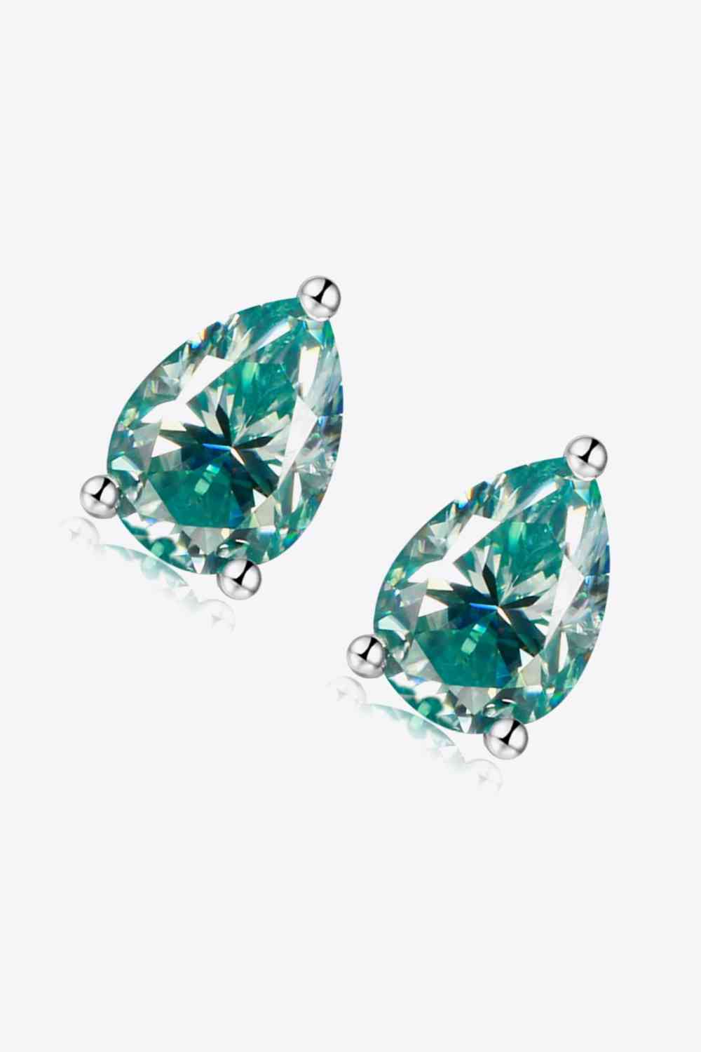 Gorgeous 2 Carat Moissanite Teardrop Earrings