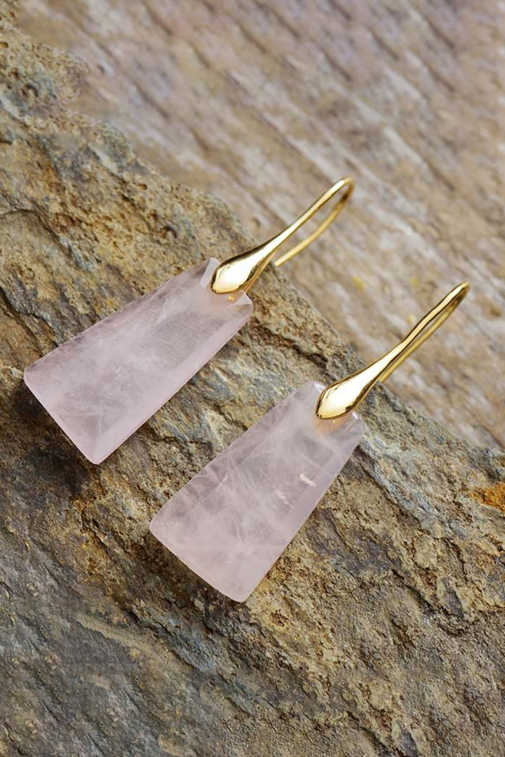 Handmade Natural Stone Dangle Earrings