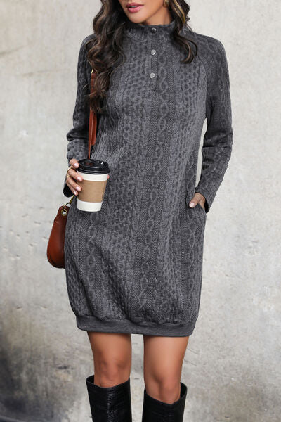 Cable-Knit Sweater Dress