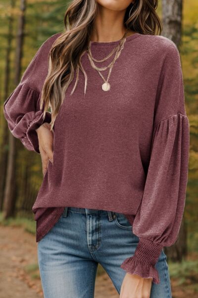 Stylish Lantern Sleeve Top