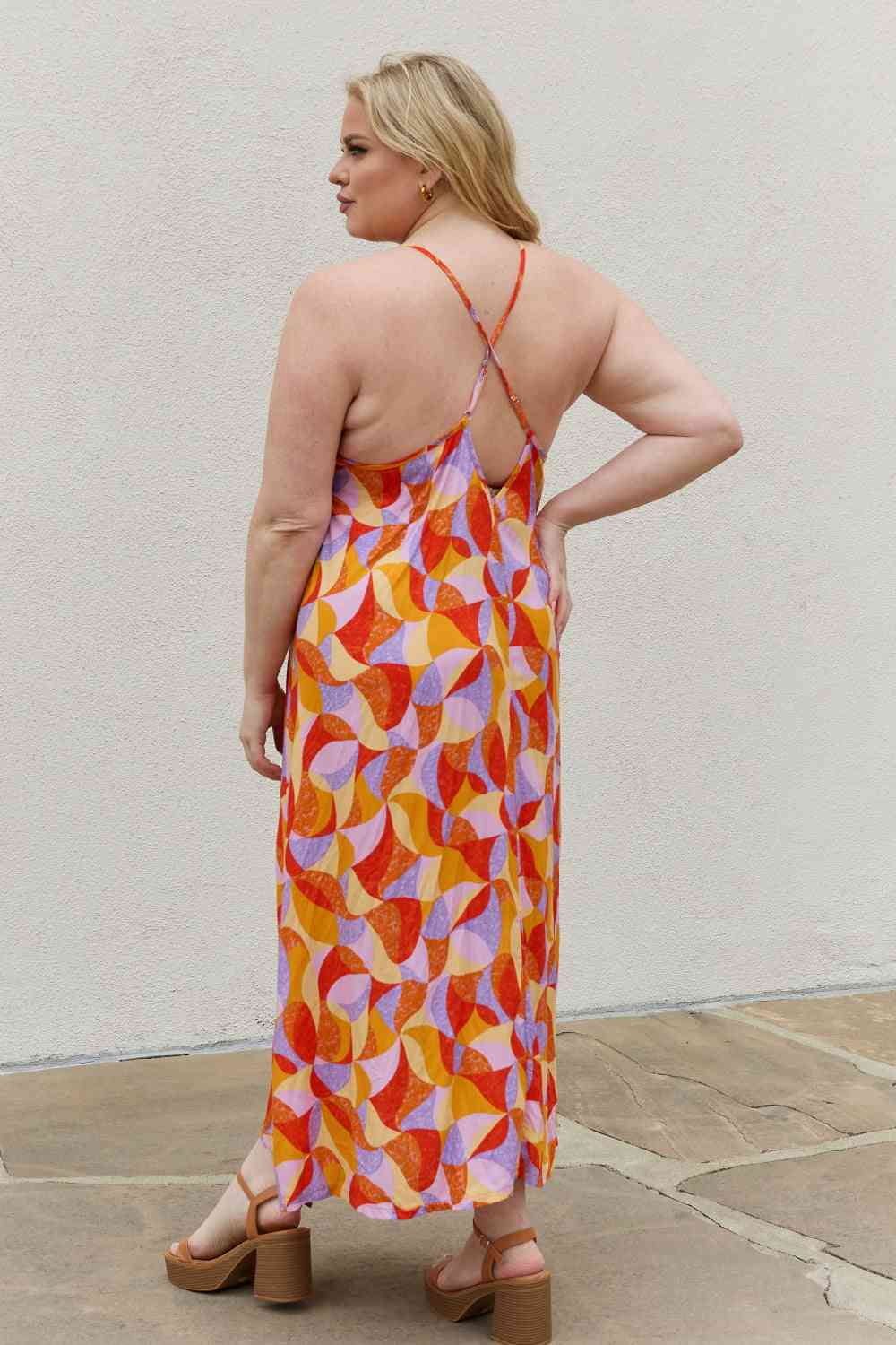 Vibrant Full Size Printed Maxi Dress