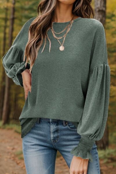 Stylish Lantern Sleeve Top