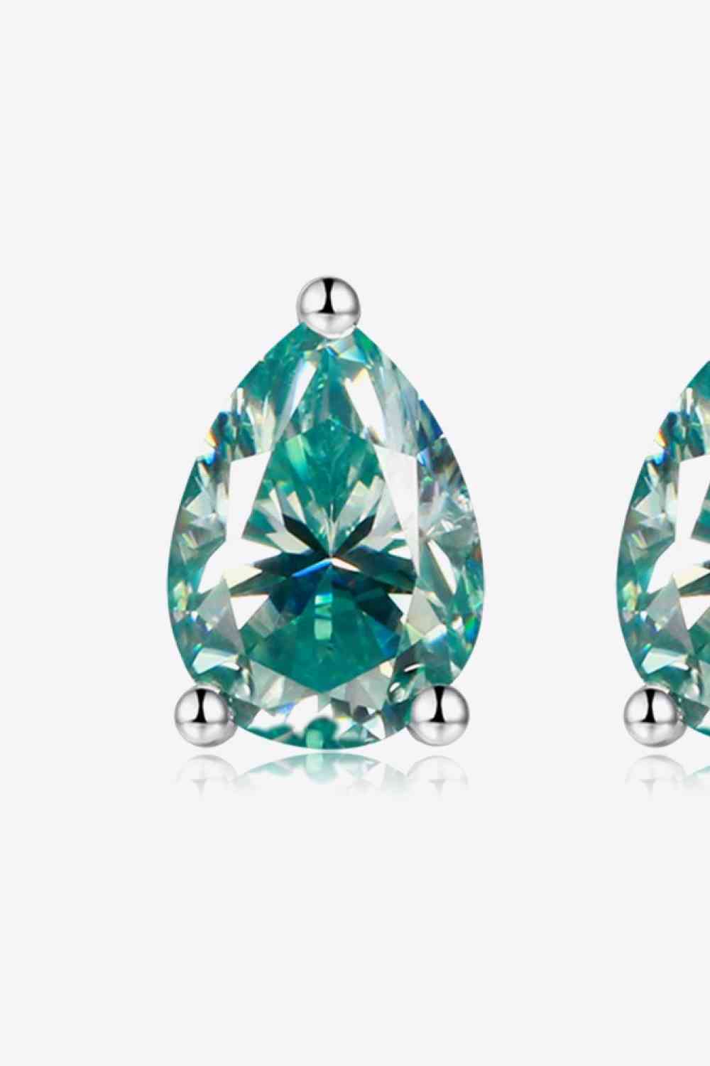 Gorgeous 2 Carat Moissanite Teardrop Earrings