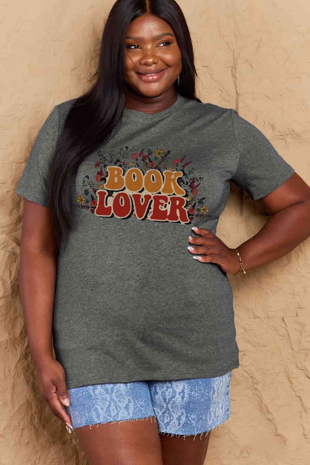 Regular and Curvy Size BOOK LOVER Graphic Tee