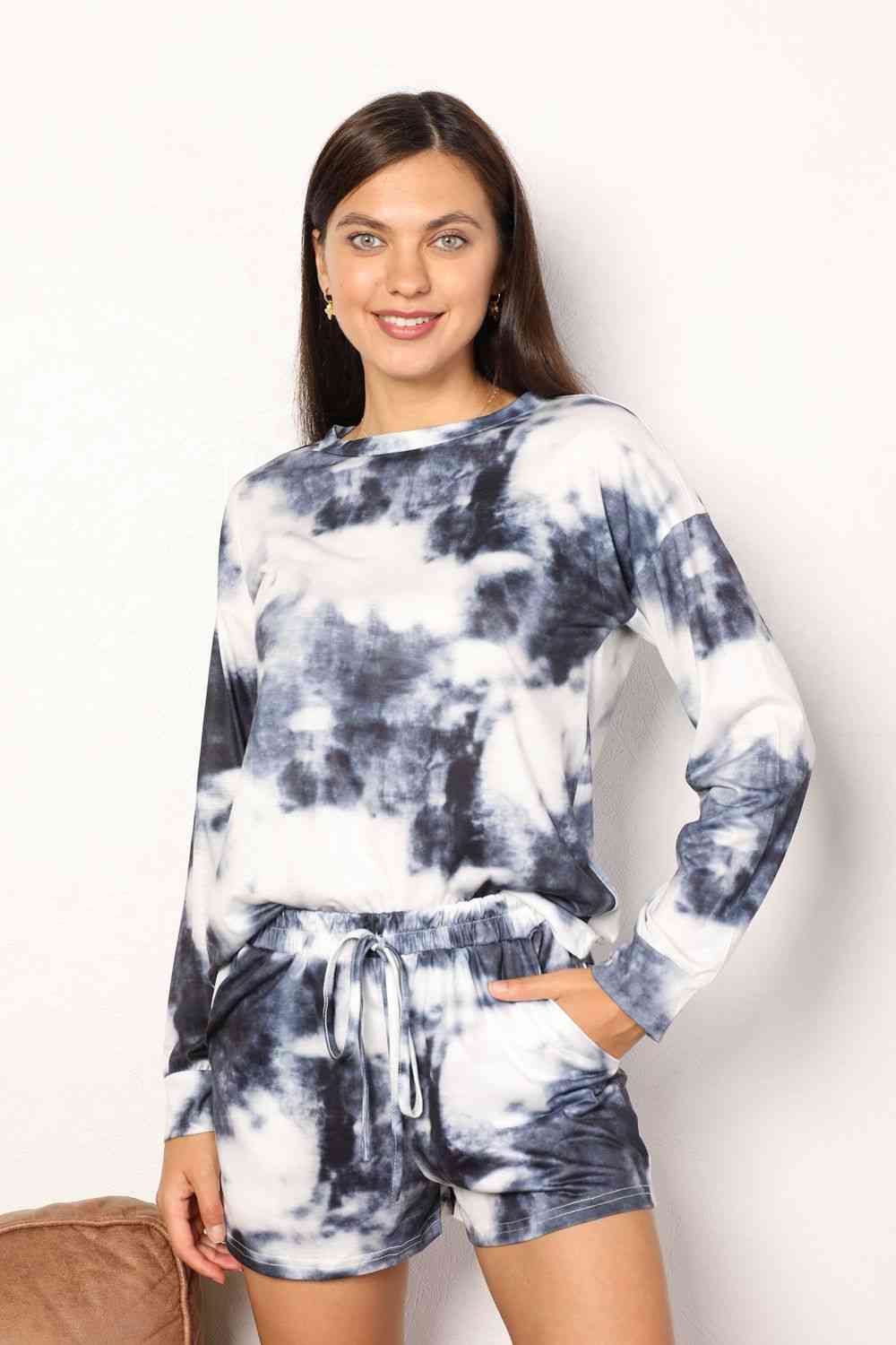 Superior Comfort Tie-Dye Top & Shorts Lounge Set