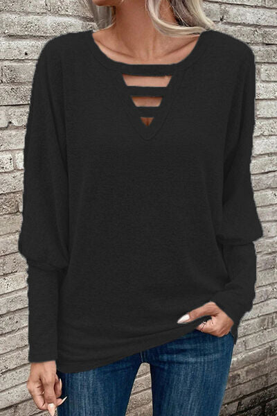 Cutout Long Sleeve Top