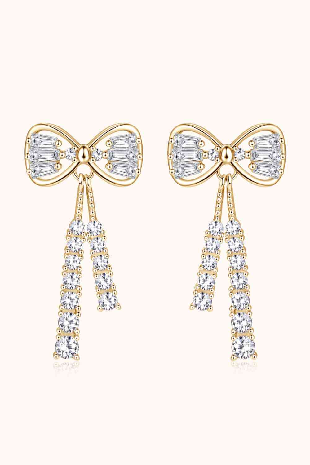 The Cutest Moissanite Bow Earrings