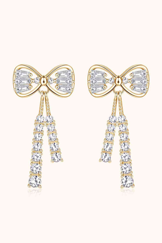 The Cutest Moissanite Bow Earrings